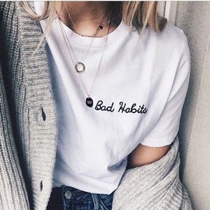 Topshop Bad Habits Graphic T Shirt